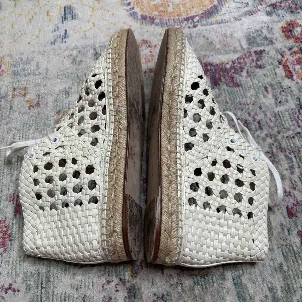 Celine Leather Woven Espadrilles